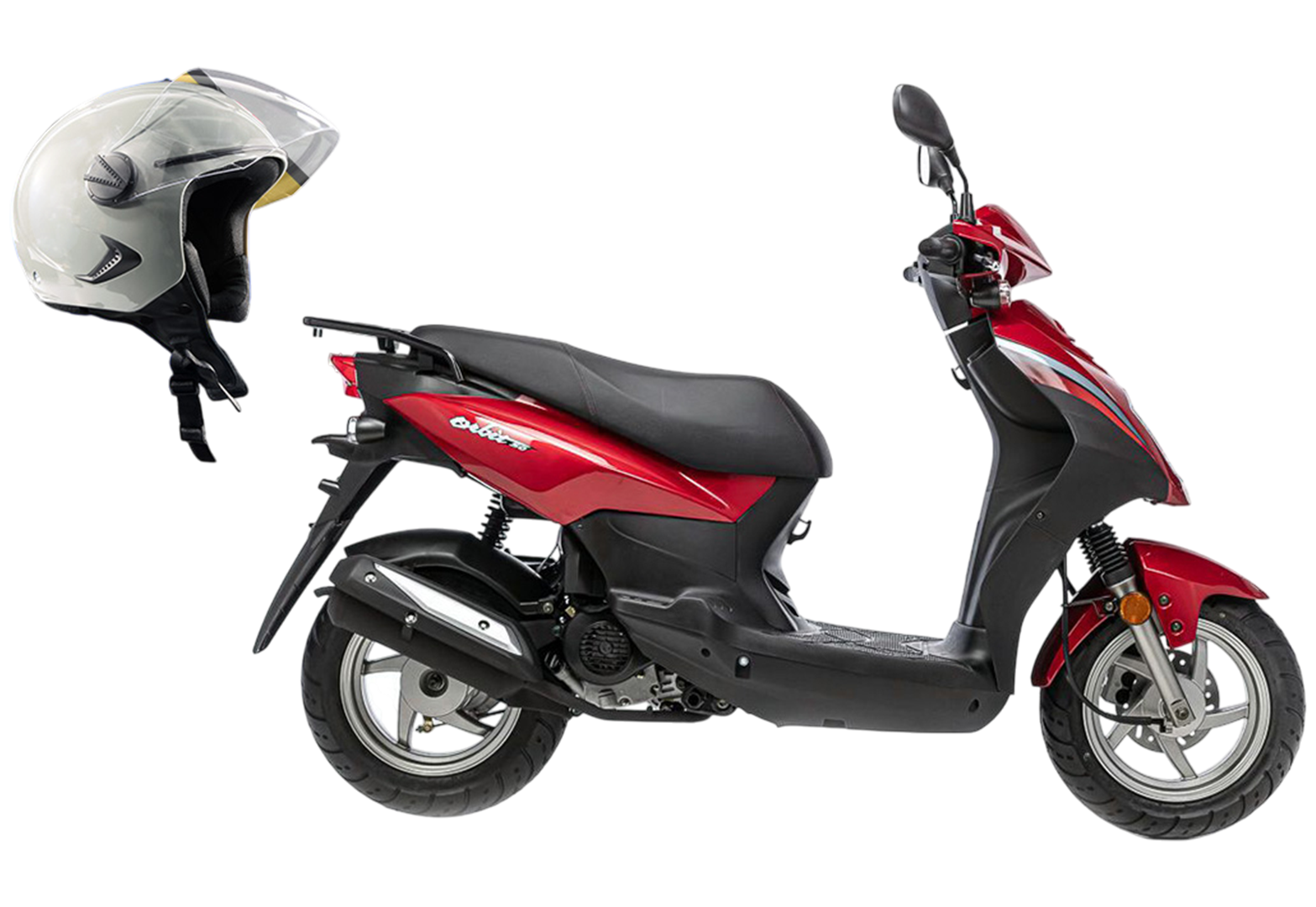 Скутер SYM Orbit 50 Красный + мотошлем SYM серый