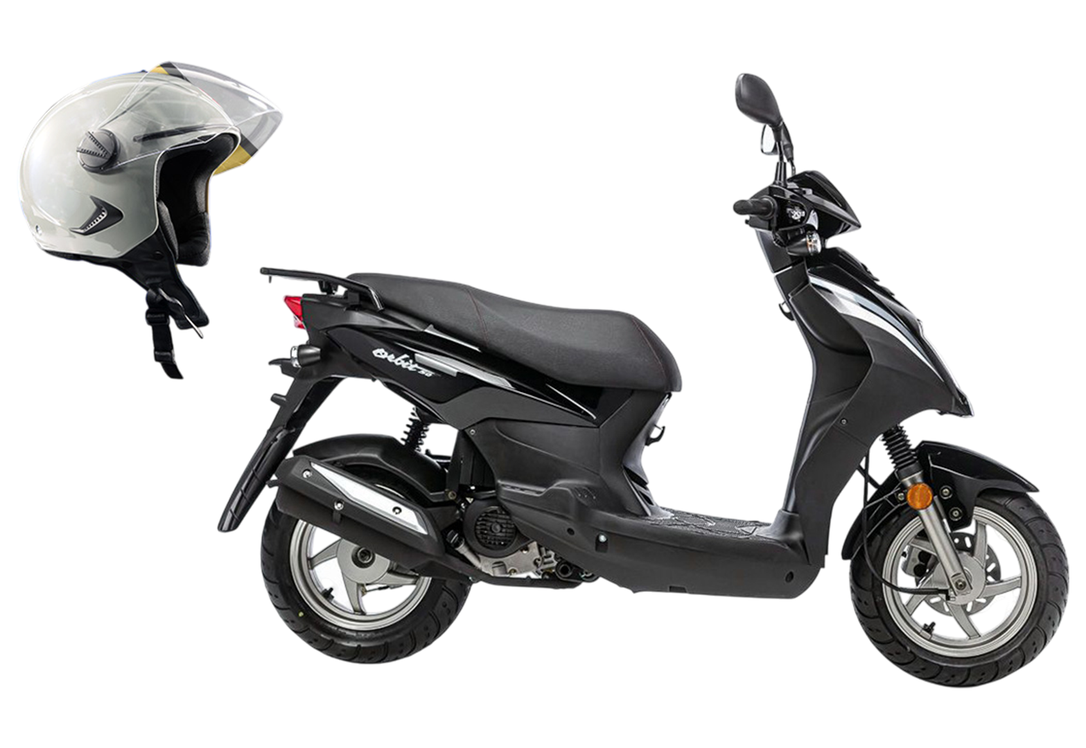 Скутер SYM Orbit 50 Черный + мотошлем SYM серый