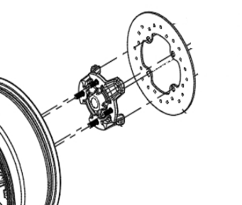 Ступица с тормозным диском для квадроцикла BRC 1000 / QJMotor SFA 600 / SFA 1000