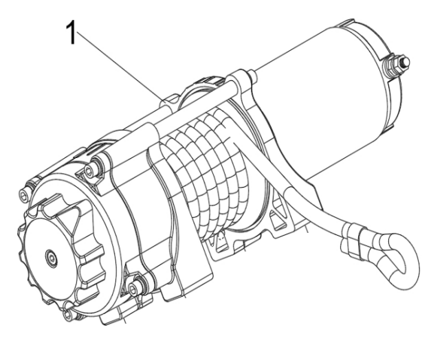 Лебедка электрическая в сборе для квадроцикла BRC 1000 / BRP G2 CAN-AM Outlander 500, 650, 800, 1000R