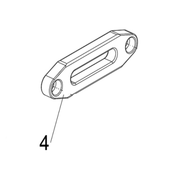 Клюз (Ролик отводной) для лебедки квадроцикла BRC 1000