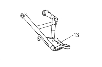 Передний левый верхний (F Upper A-Arm L) рычаг повески с шаровой для квадроцикла BRC 1000 / BRP 1000R