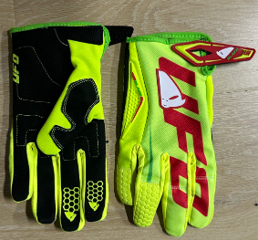 Мотоперчатки UFO Салатовый/Красный Размер M