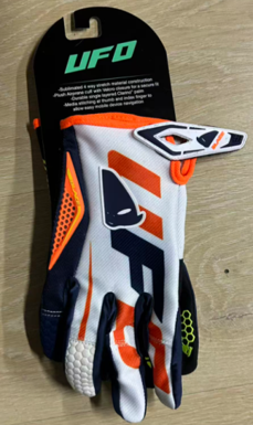 Мотоперчатки UFO Белый/Оранжевый Размер XXL