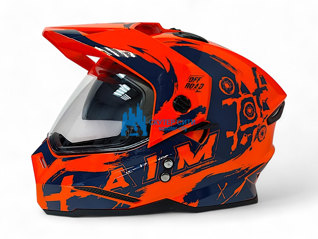 Шлем детский AiM JK802Y Orange/Blue, Y/M (2)