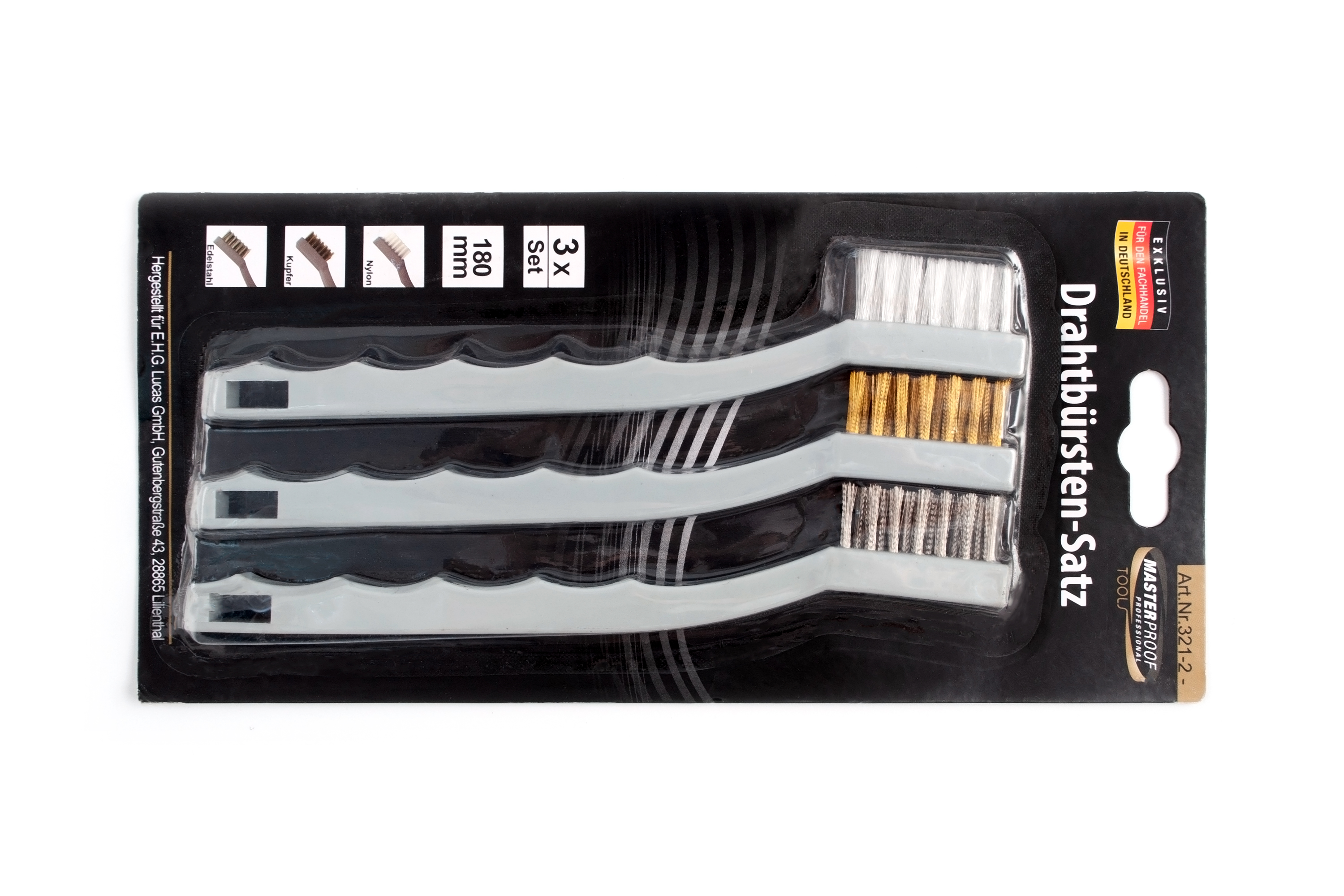 Набор жестких щеток (3шт комплект)