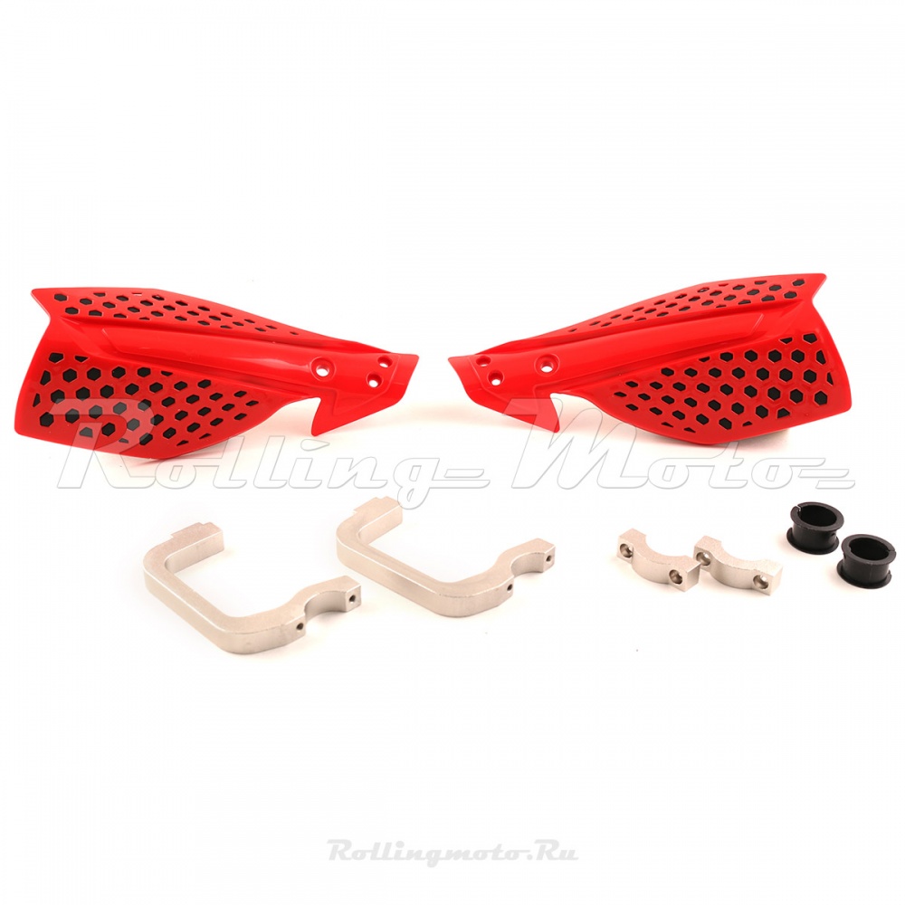 Защита рук MX (пара) HP26 красная  SM-PARTS