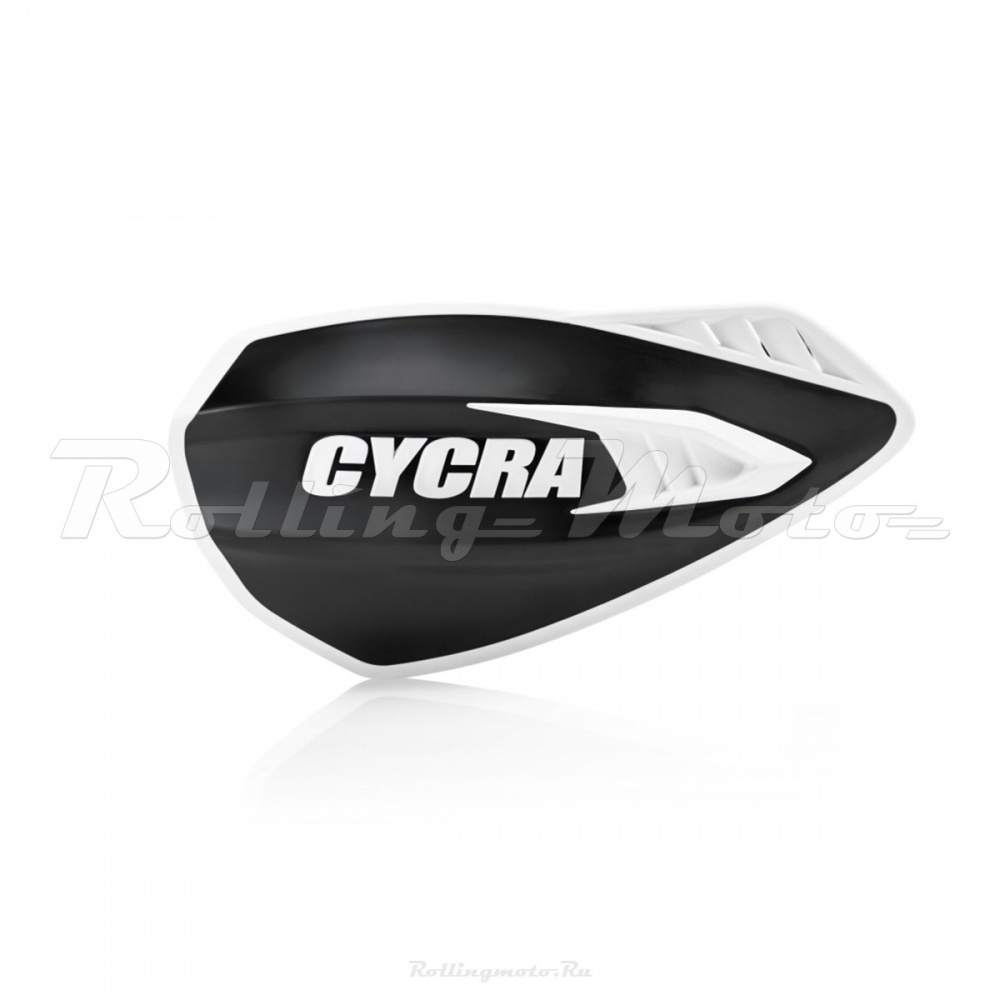 Защита рук мотокросс + крепеж на руль CYCRA CYCLONE черная/белая