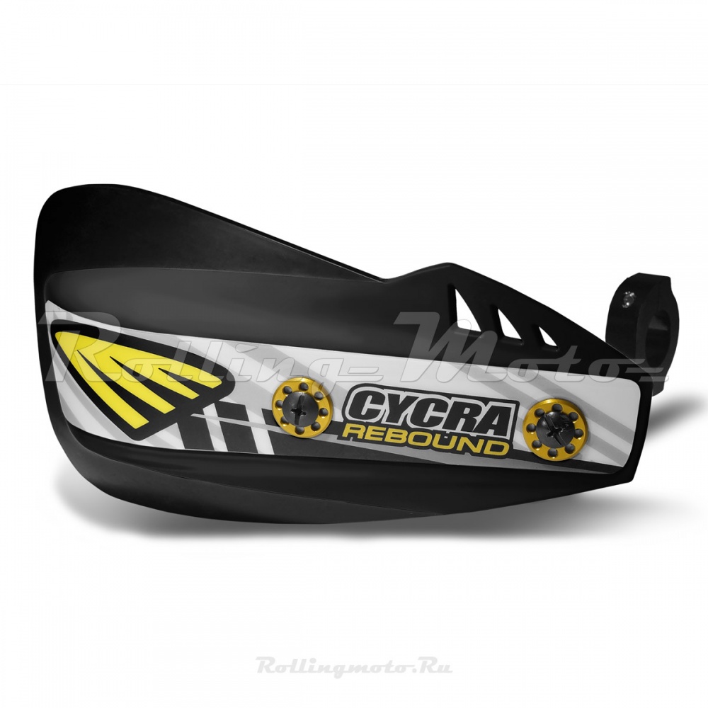 Защита рук мотокросс + крепеж на руль CYCRA REBOUND откидная черная