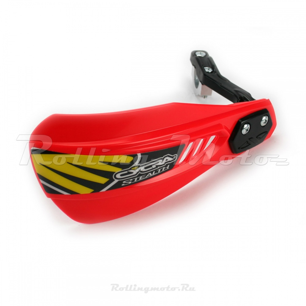 Защита рук мотокросс + крепеж на руль CYCRA STEALTH PRIMAL красная