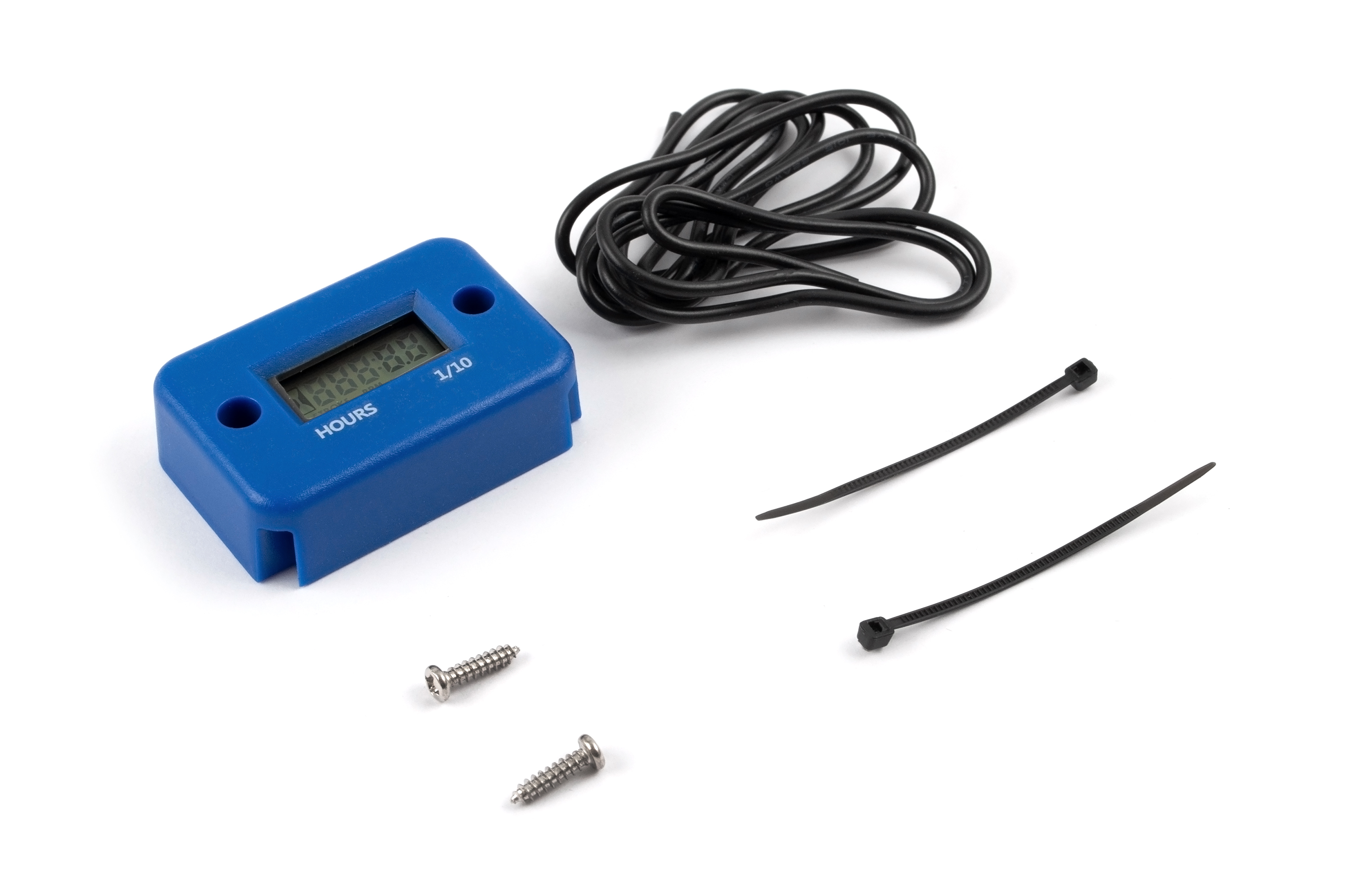 Счетчик моточасов универсальный без тахометра синий