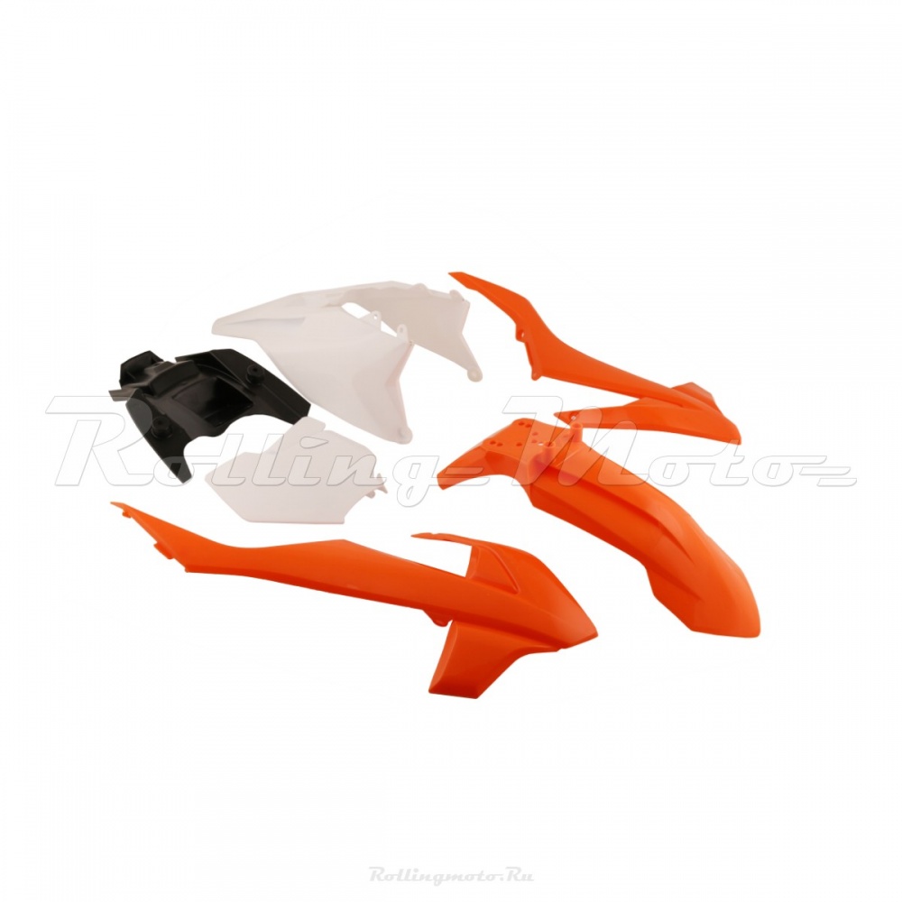 Комплект пластика для питбайка BSE KIDS (KTM 50)  белый/оранжевый
