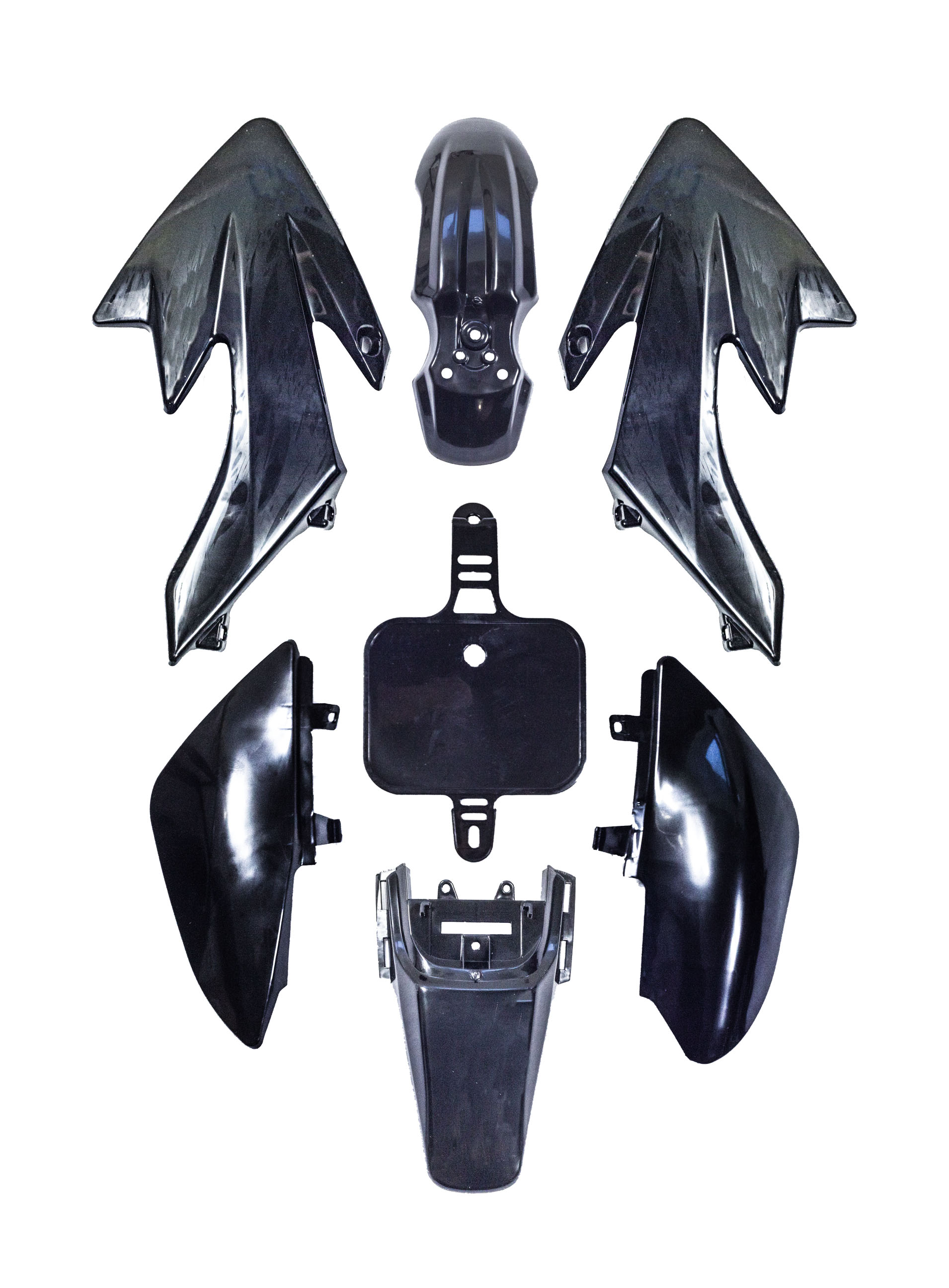 Комплект пластика для питбайка (тип CRF50) черный