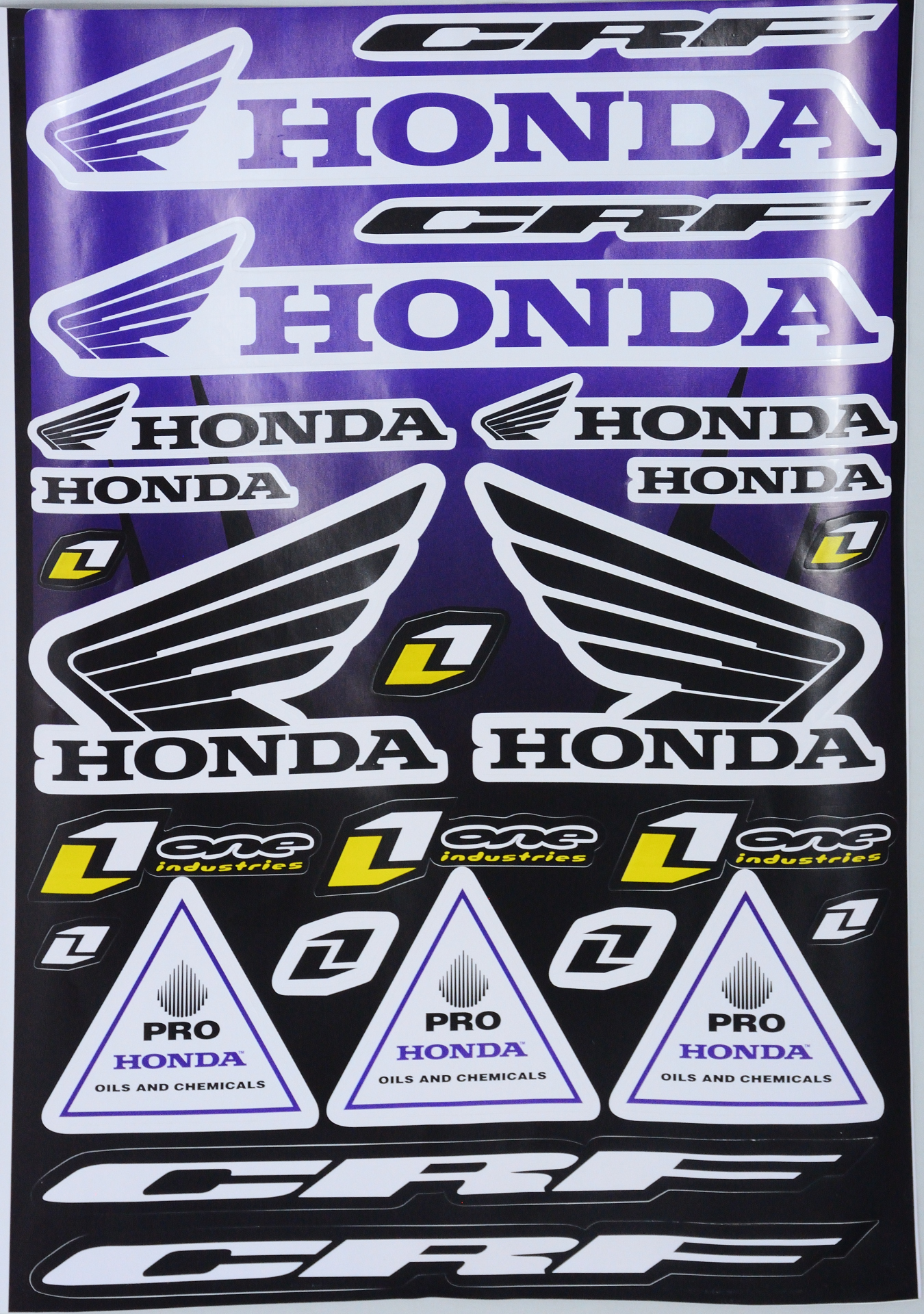 Наклейки набор D6026 Honda blue