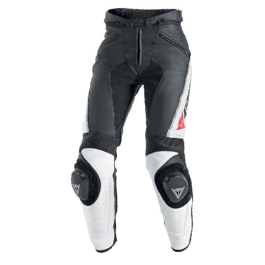 Брюки кож. DELTA PRO C2 PELLE  LADY черные / белые 40