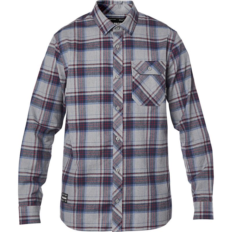 Рубашка Fox Gamut Stretch Flannel Взрослый, L, серый, 2020 (23890-185-L)