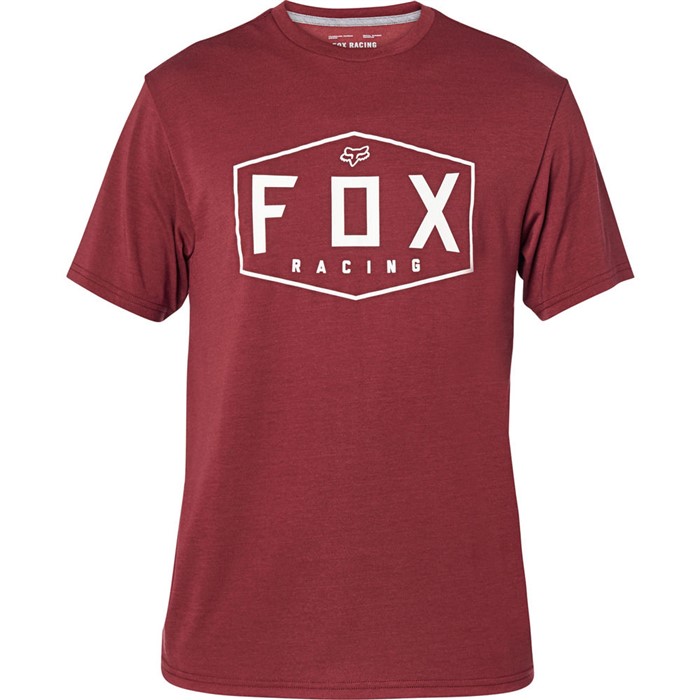 Футболка Fox Crest SS Tech Tee Взрослый, L, бордовый, 2020 (25993-527-L)