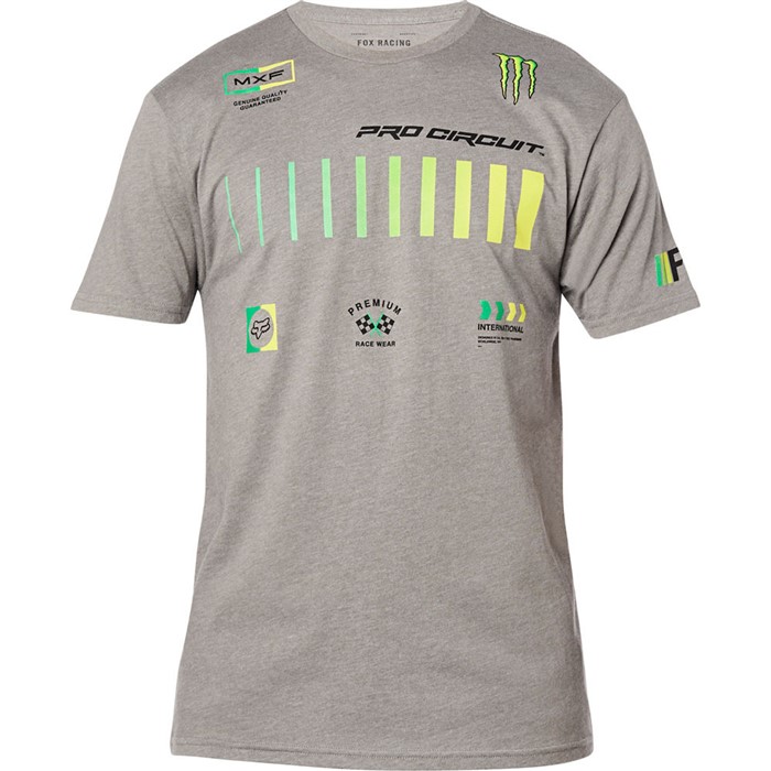 Футболка Fox Pro Circuit SS Premium Tee Взрослый, M, серый, 2020 (26445-185-M)