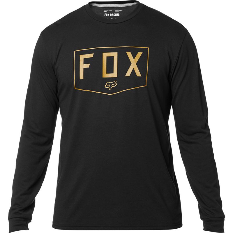 Футболка Fox Shield LS Tech Tee Взрослый, L, черный, 2020 (24120-019-L)