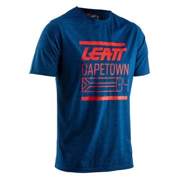 Футболка Leatt Core T-Shirt (2020) Взрослый, L, синий, 2020 (5020004782)