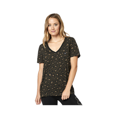 Футболка женская Fox Wild Child Vneck Dirt Женский, XS, черный, 2020 (23565-117-XS)