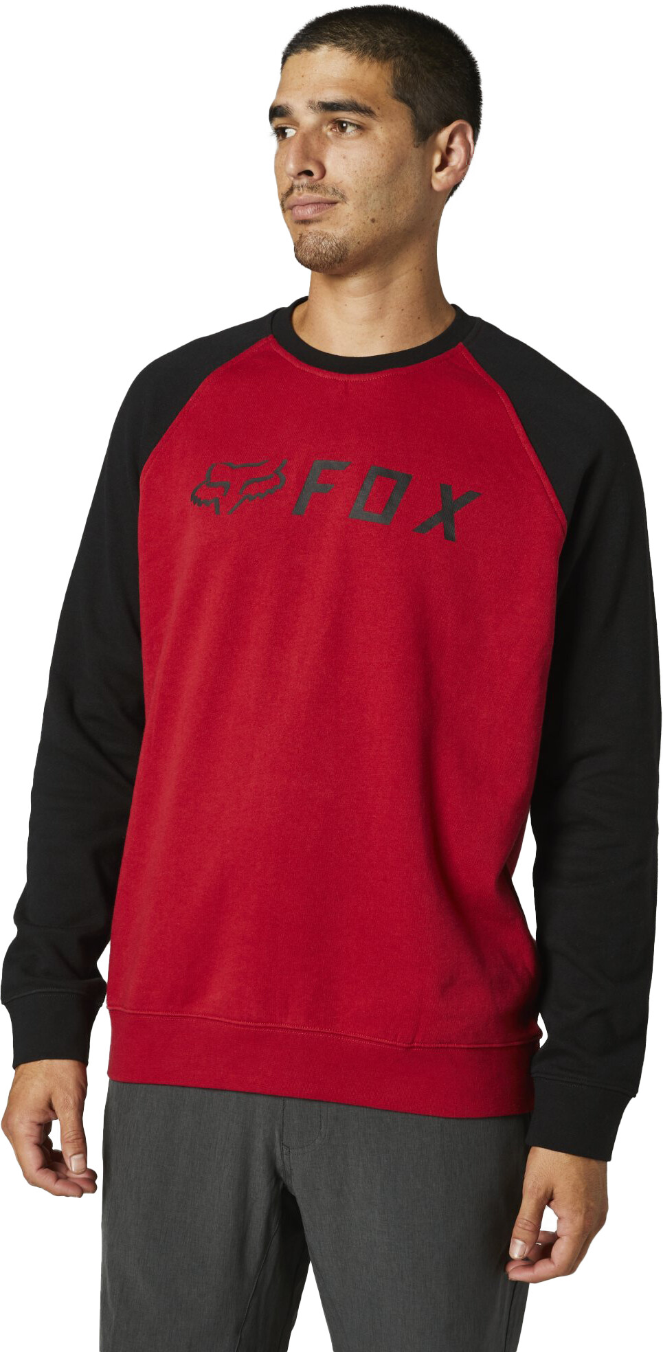 Толстовка Fox Apex Crew Fleece Black/Red, S, 2021 (26436-017-S)
