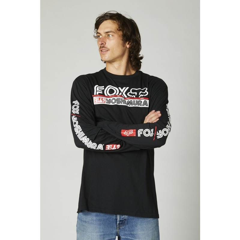 Футболка Fox Yoshimura LS Tee Black, M, 2021 (26956-001-M)