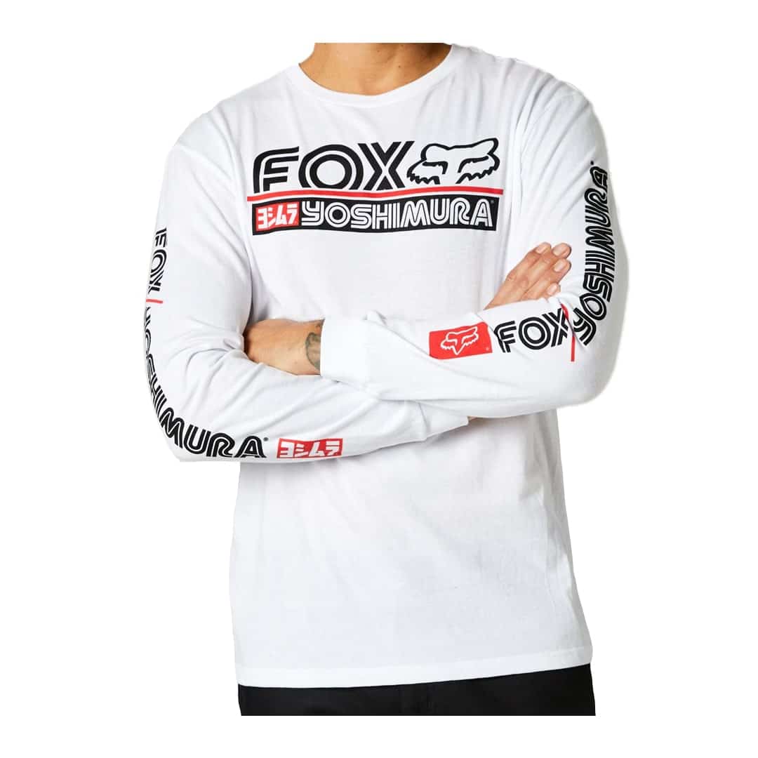 Футболка Fox Yoshimura LS Tee Optic White, M, 2021 (26956-190-M)