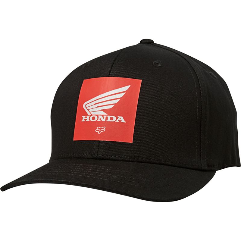 Бейсболка Fox Honda Flexfit Hat Взрослый, S/M, черный, 2020 (26028-001-S/M)