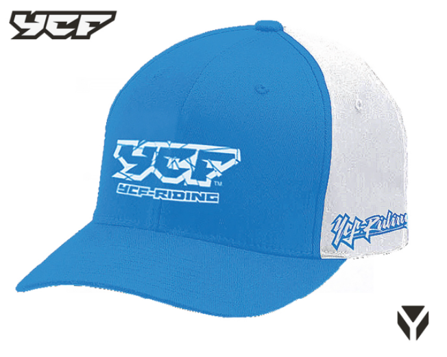 Бейсболка YCF голубая/белая