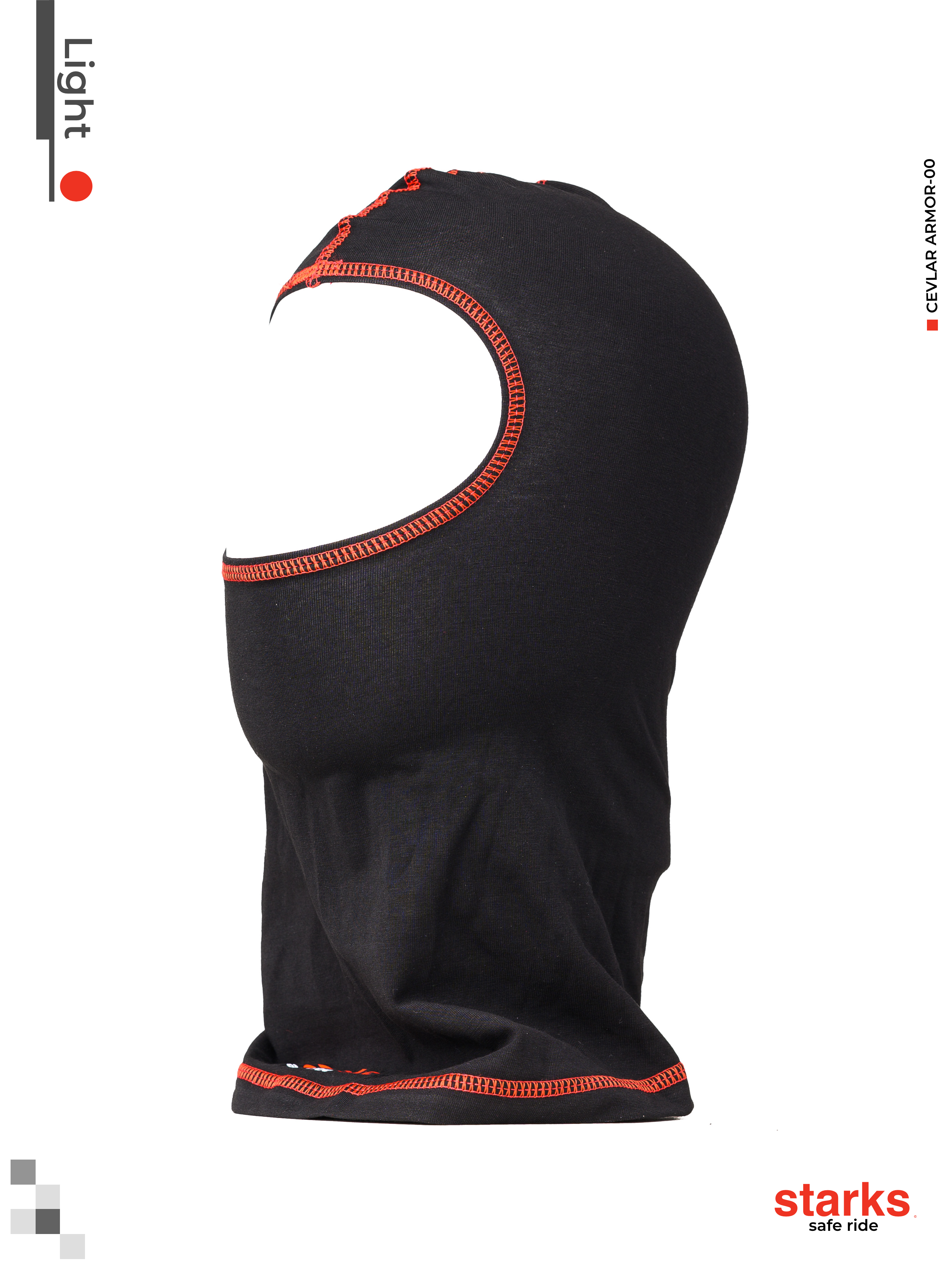 STARKS Подшлемник Light  (Черный/Красный)