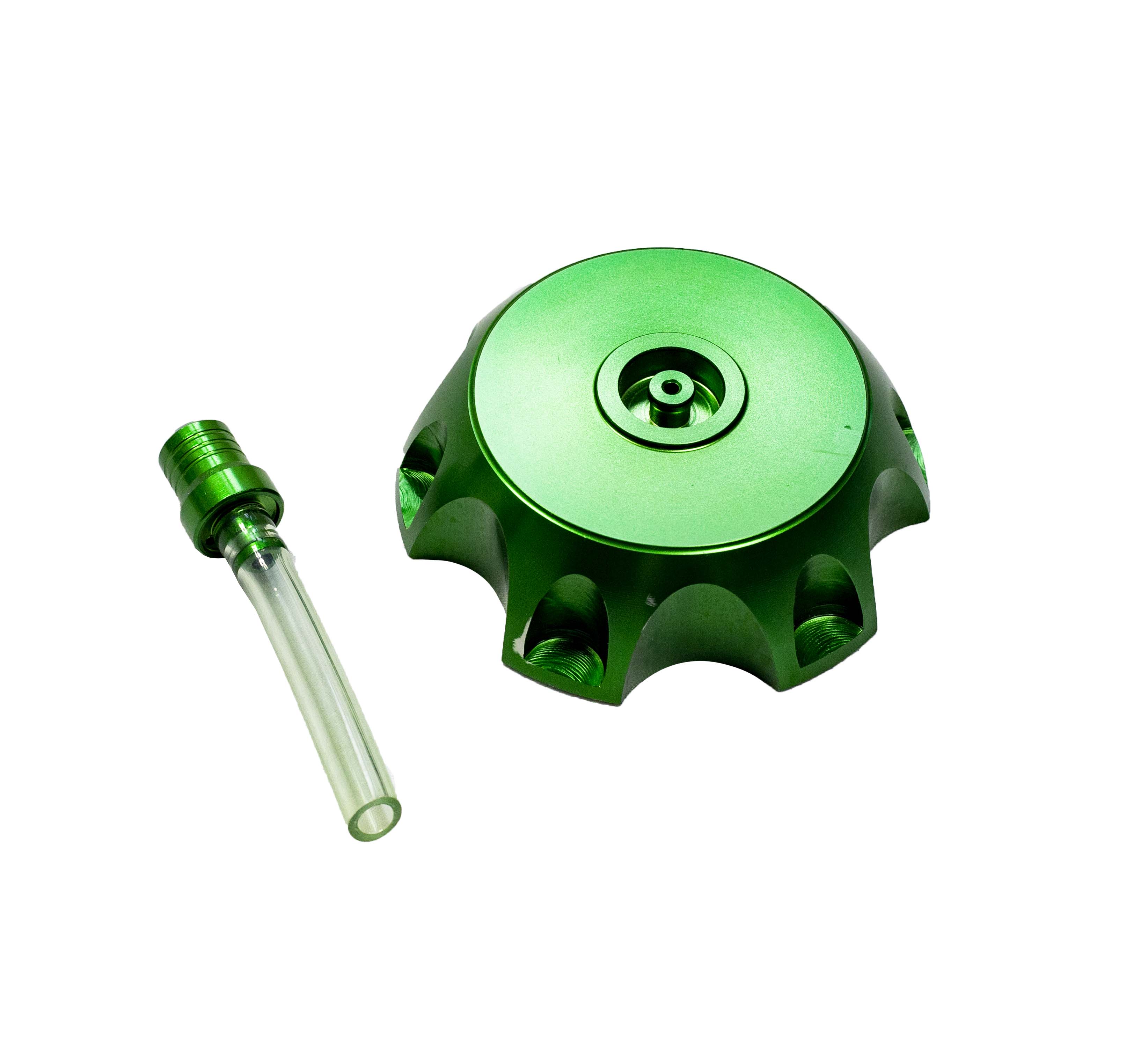 Крышка топливного бака питбайк алюминиевая зеленая CNC