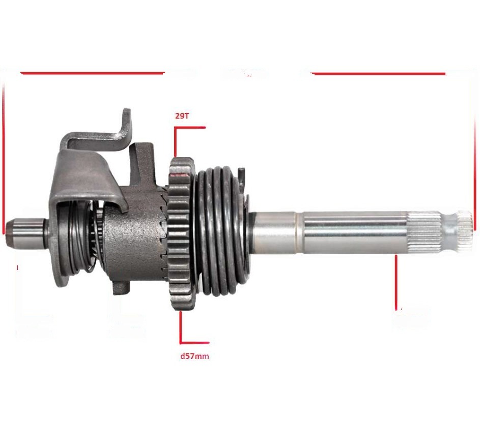 Вал кикстартера в сборе 165/166FMM ZS172FMM-3A (CB250-F) ZS169MM (CB250-A) ZS170MM-2 (CB250) ZS172FMM-6(CB250R)