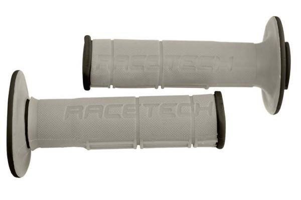 Грипсы R-Tech двухкомпонентные FULL DIAMOND (мягкие) черные/серые