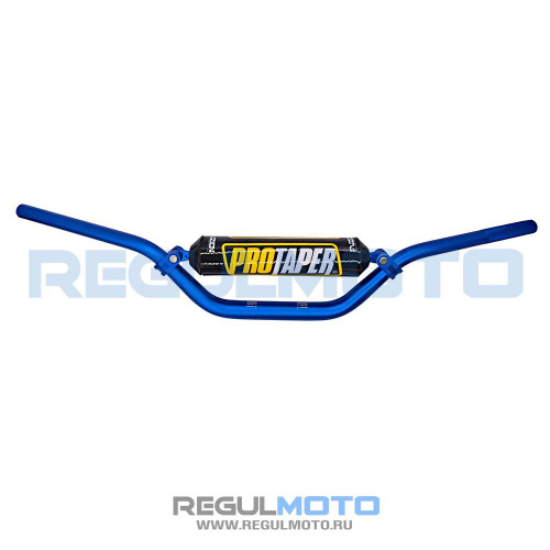 Руль алюминиевый 1-1/8 (28,6 мм) ProTaper c перемычкой высокий (790 x 170мм) Синий