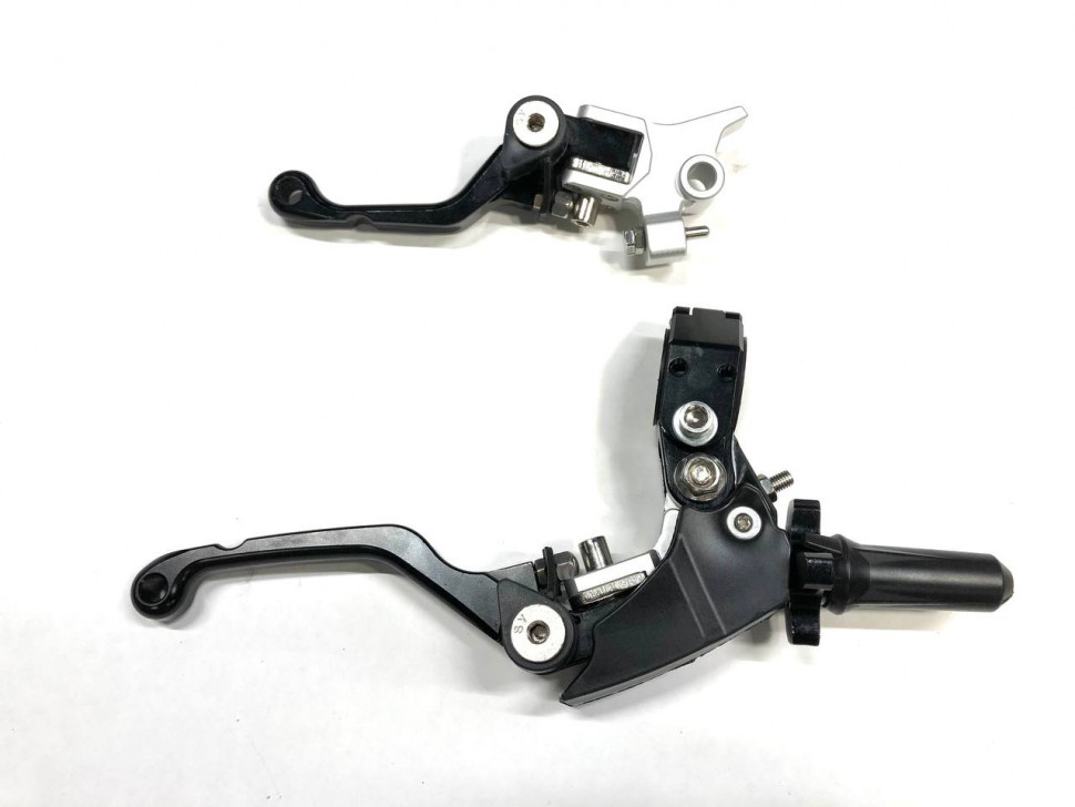 Рычаг сцепления и тормоза черные 270 град. (легкий выжим, торм. под машинку ZH)