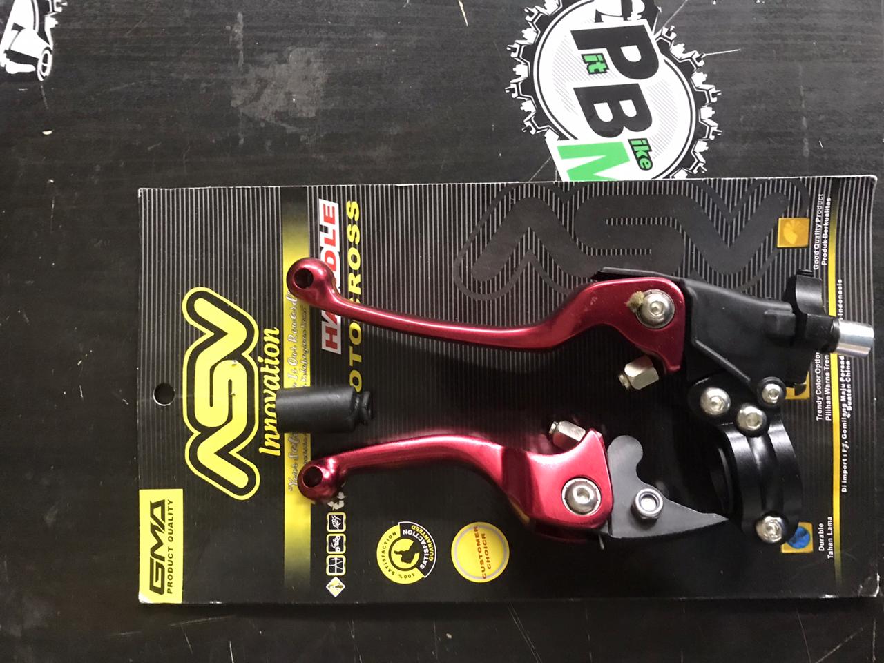 Рычаг сцепления+тормоза с кронштейном #1 CNC красный