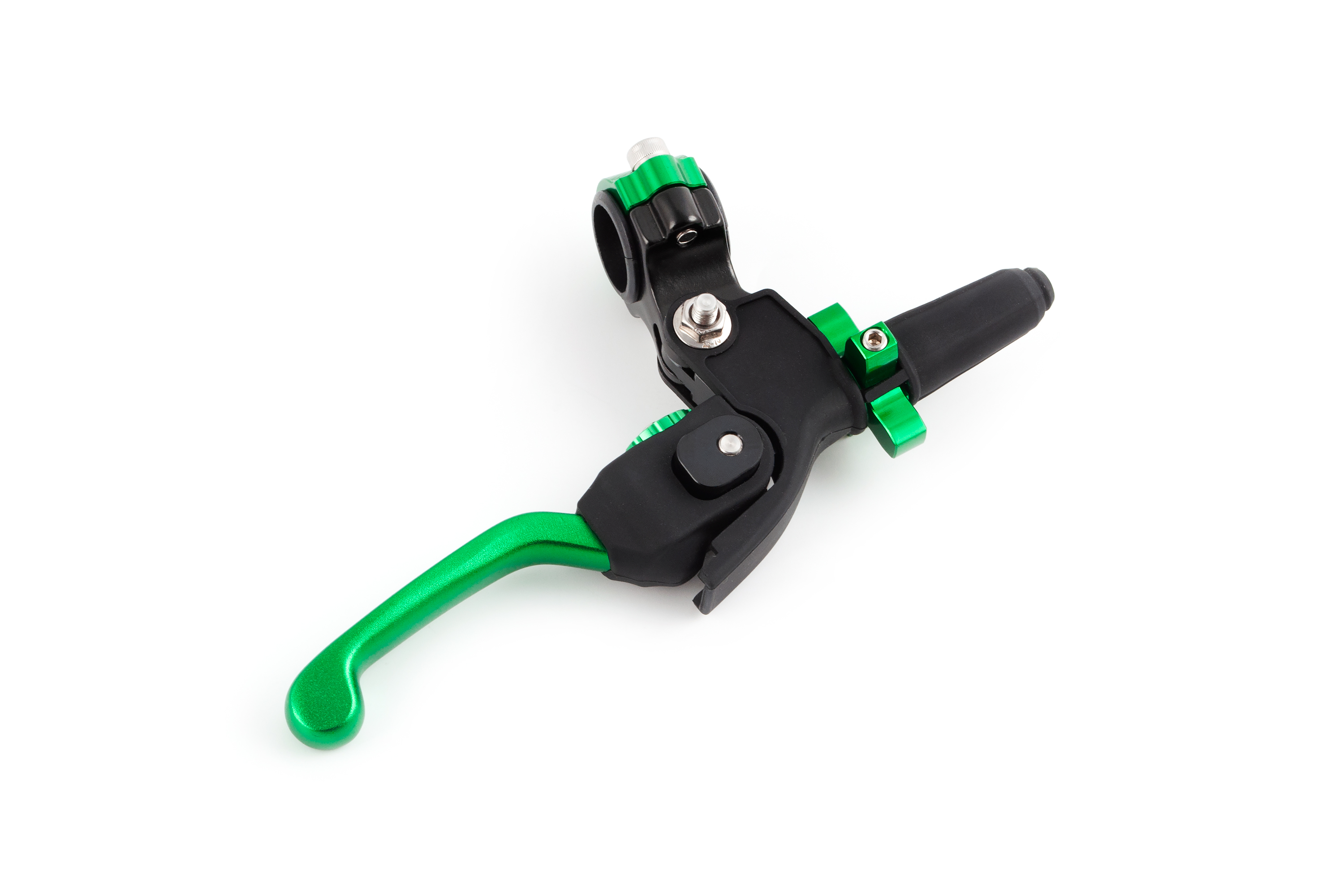 Рычаг сцепления в сборе с кронштейном регулируемый, складной 360град. IGP зеленый