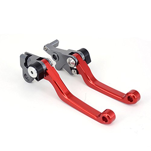Комплект откидных рычагов CNC Honda CR85 03-C07 R125 92-03 CRF150 07-16 SM-PARTS красный