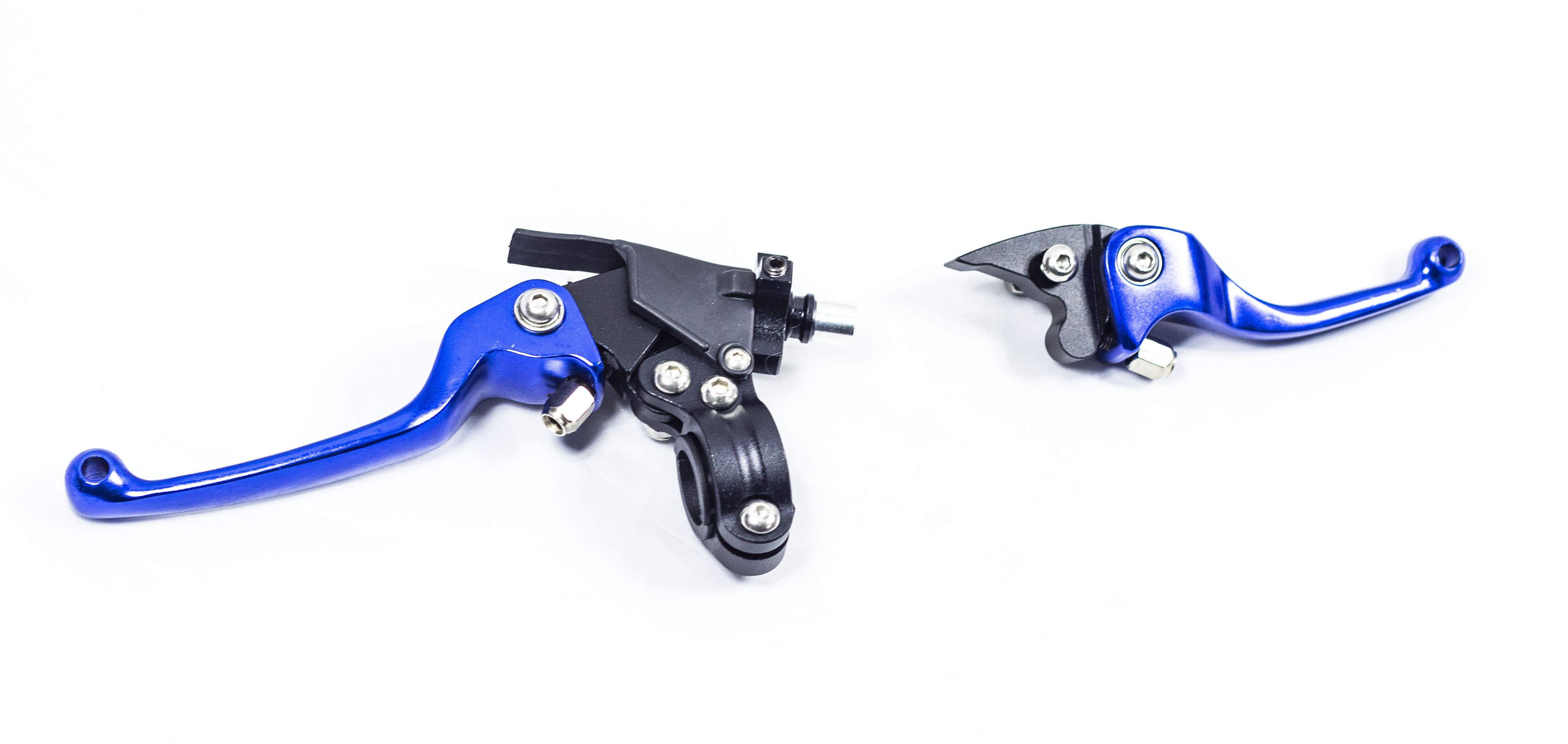 Рычаг сцепления+тормоза с кронштейном #1 CNC синий