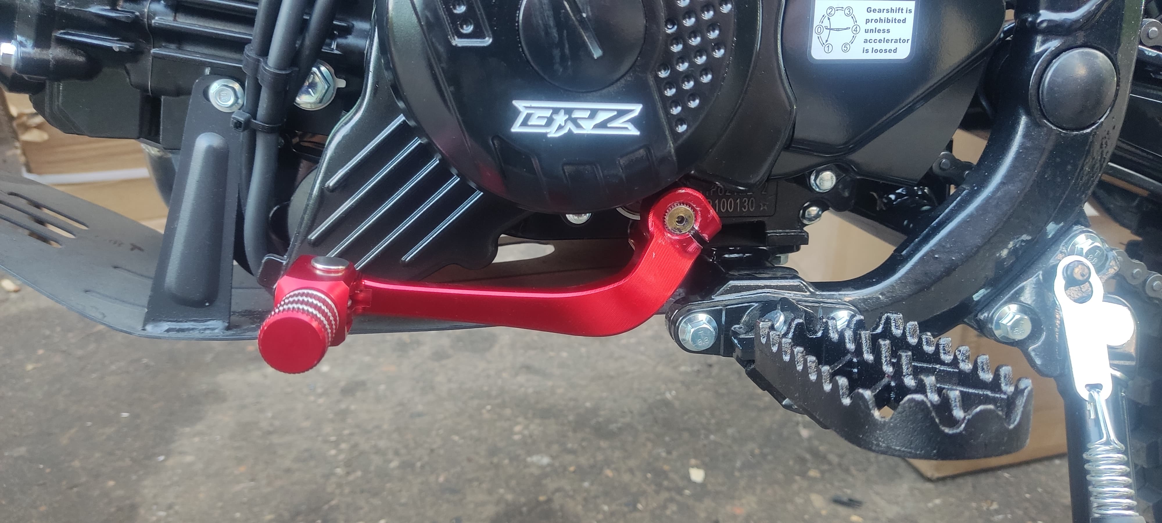 Рычаг КПП ZS190 CNC Красный