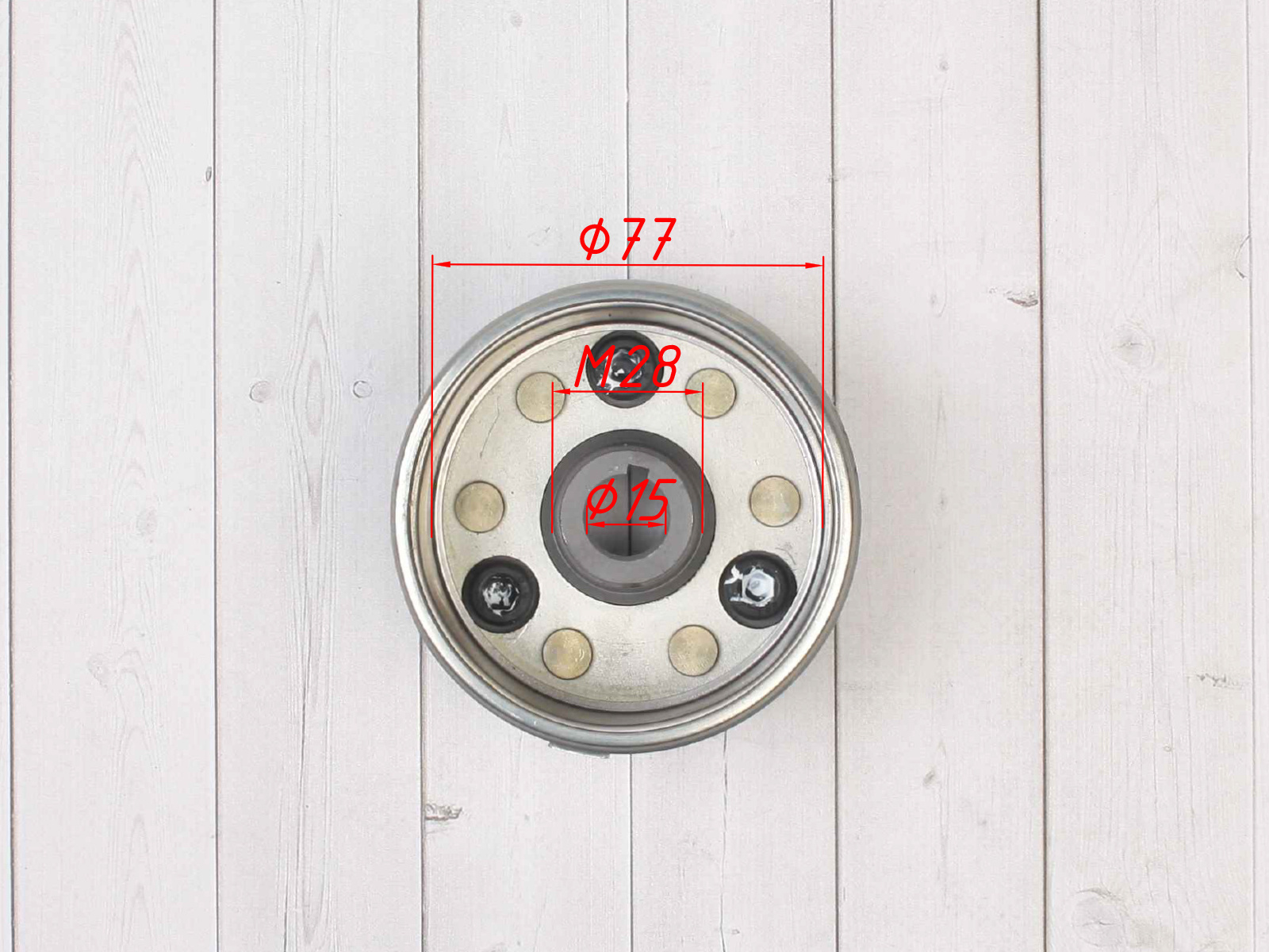 Ротор генератора двиг. YX150 см3 (WD150) эл. стартер  SM-PARTS