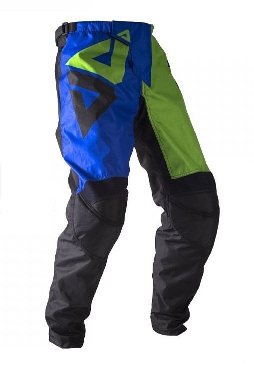 Брюки для мотокросса ATAKI Strike синие/зеленые   S