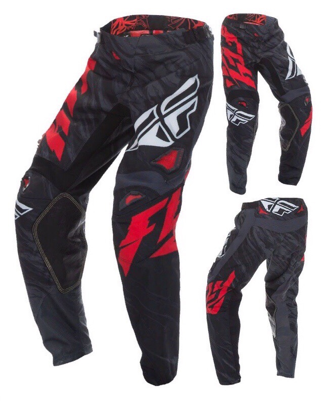 Брюки для мотокросса FLY RACING KINETIC RELAPSE черные/красные (2017) 28