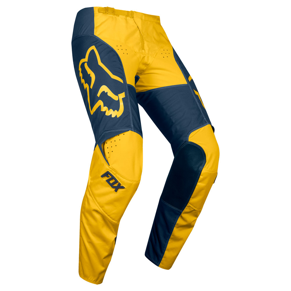 Брюки для мотокросса FOX 180 Przm синие/жёлтые 34