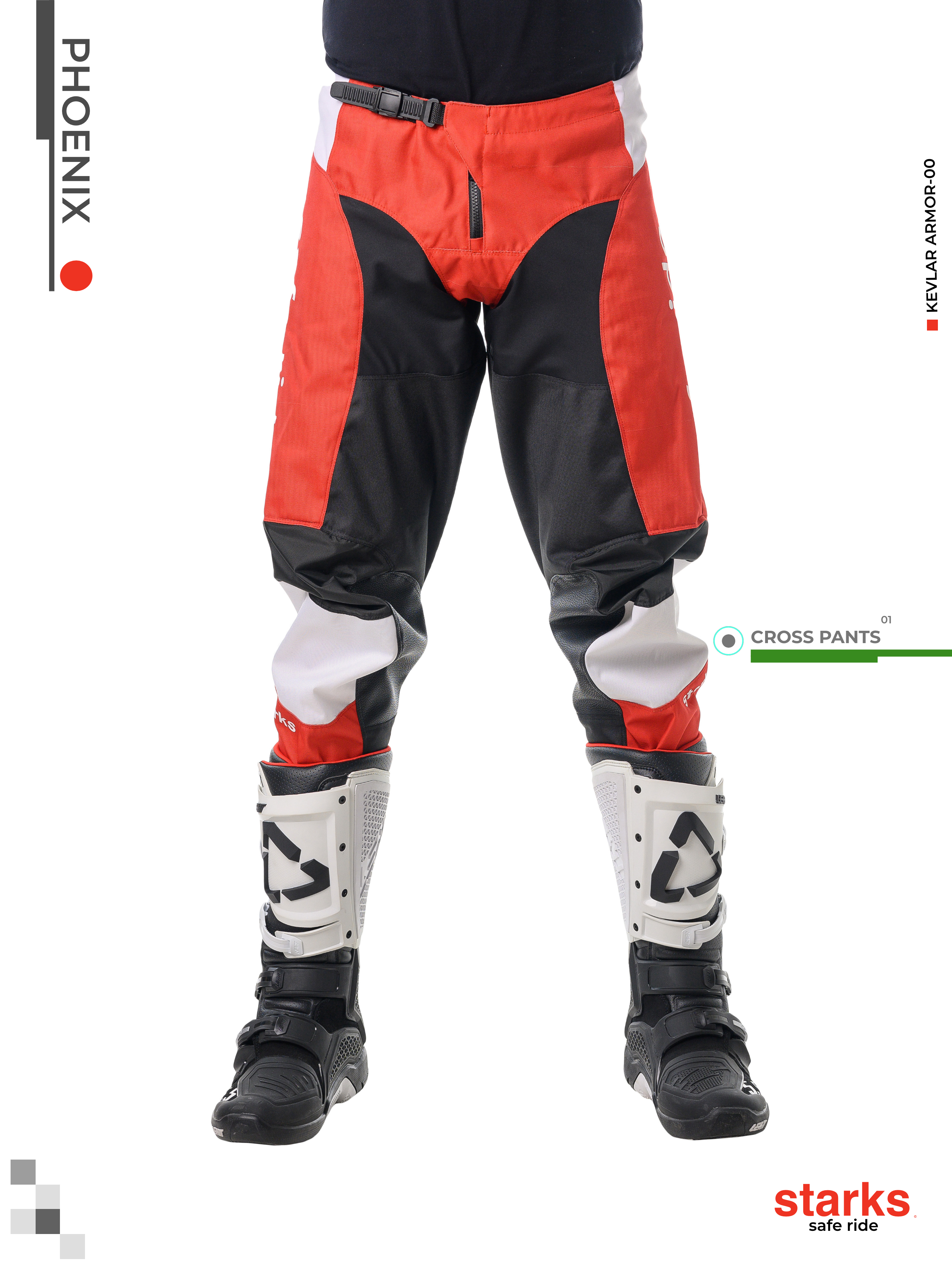 Штаны PHOENIX (Кросс) (38,красный/черный)