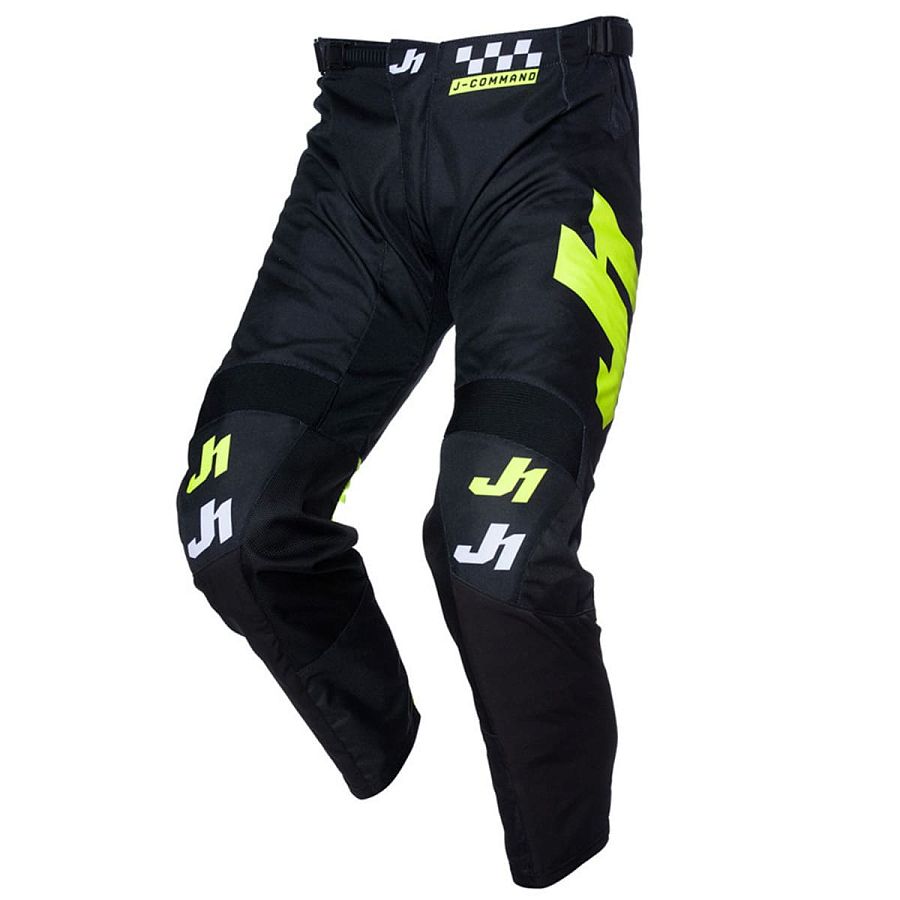 Брюки для мотокросса JUST1 J-COMMAND COMPETITION (черный/Hi-Vis желтый, 34, 1560035-930-2321)