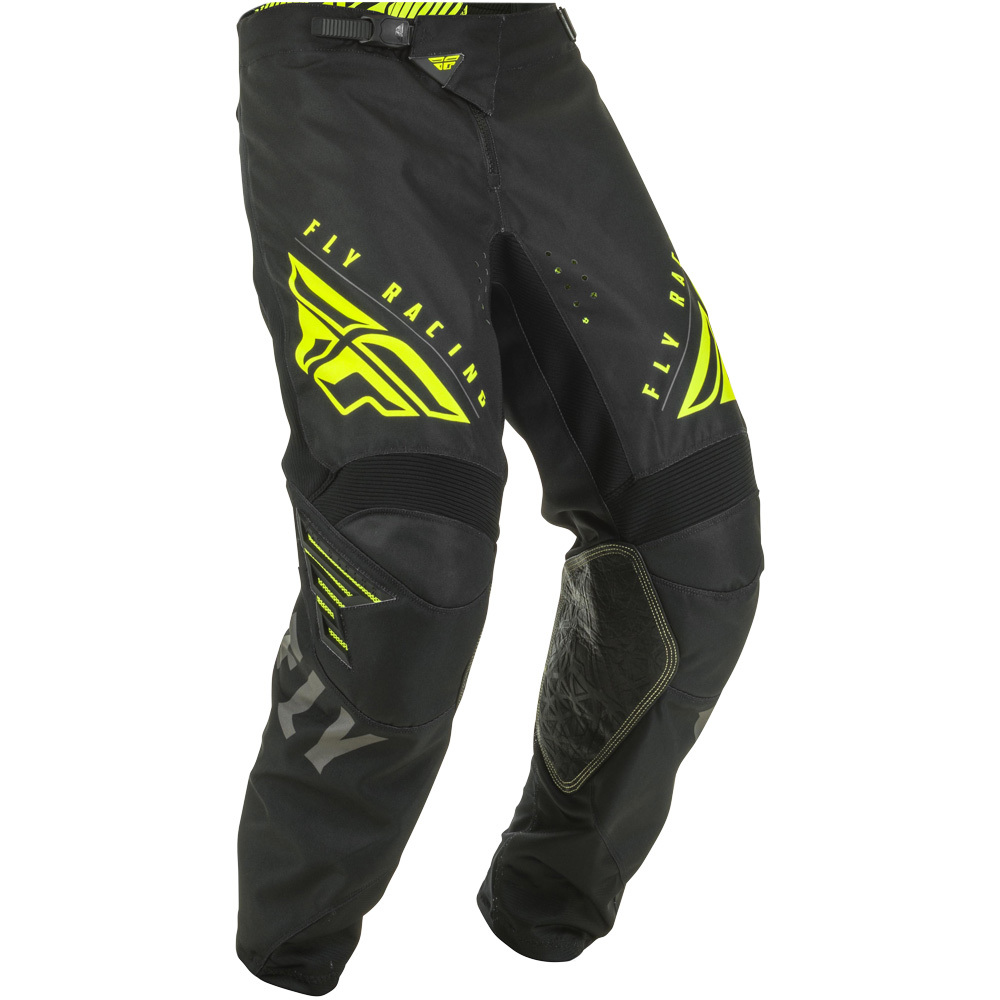 Брюки для мотокросса FLY RACING KINETIC K220 черные/серые/Hi-Vis желтые (2020) 34