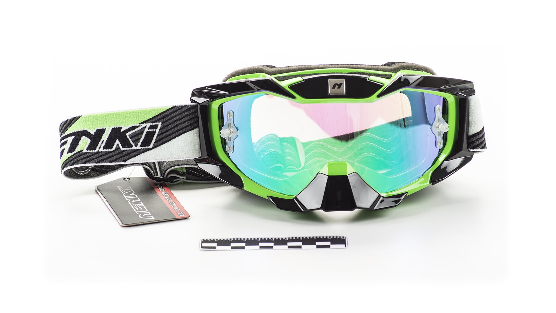 Очки Мотокросс NENKI NK-1015 салатовые