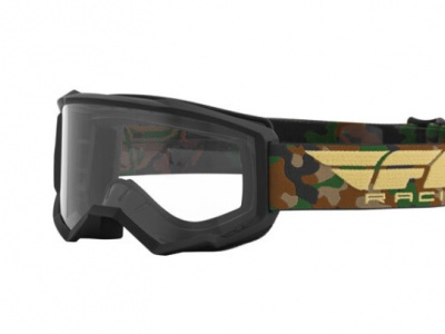 Очки для мотокросса детские FLY RACING FOCUS (2021) камуфляж, прозрачные